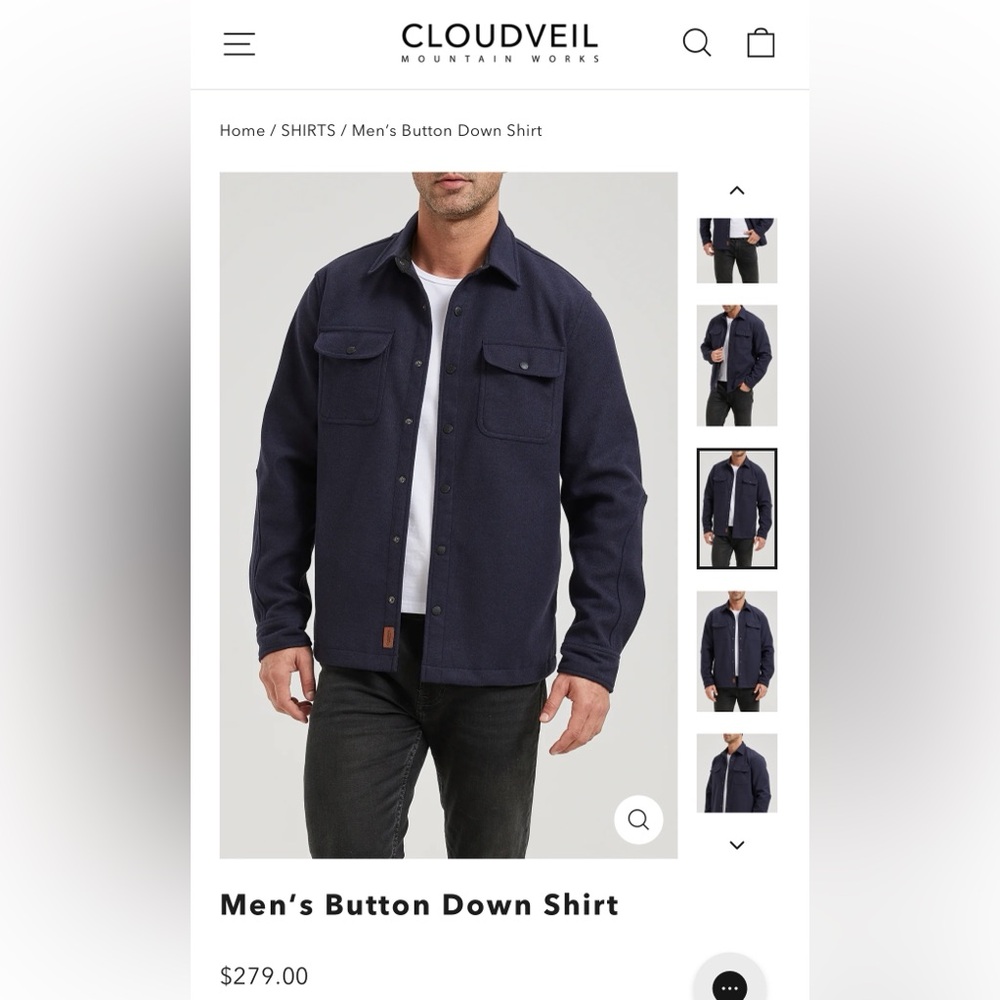 Cloudveil Mountain Works Men’s Button Down Shirt